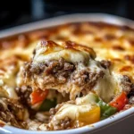 Low Carb Philly Cheesesteak Casserole
