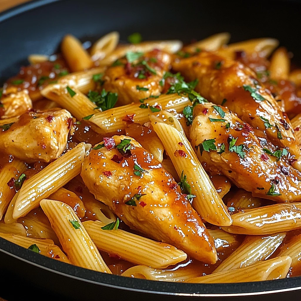 One-Pan Tangy Honey BBQ Chicken Penne