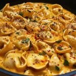 One-Pot Spicy Garlic Butter Chicken Tortellini