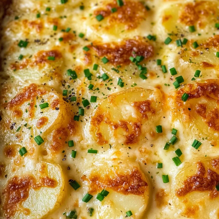 Roasted Garlic Potatoes au Gratin