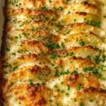 Roasted Garlic Potatoes au Gratin