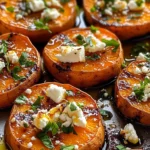 Roasted Sweet Potato Rounds with Honey & Feta