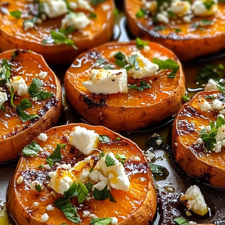 Roasted Sweet Potato Rounds with Honey & Feta
