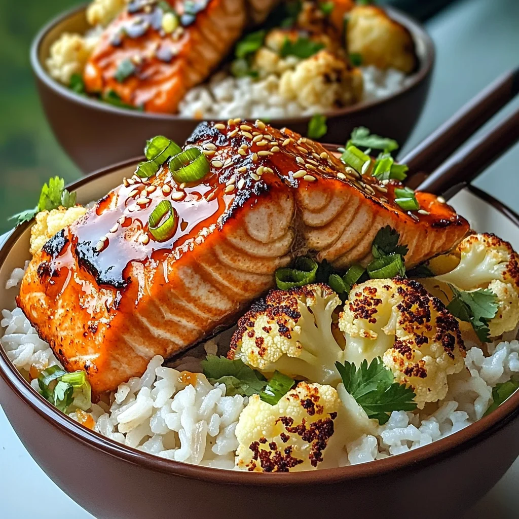 Sriracha Honey Salmon Bowls