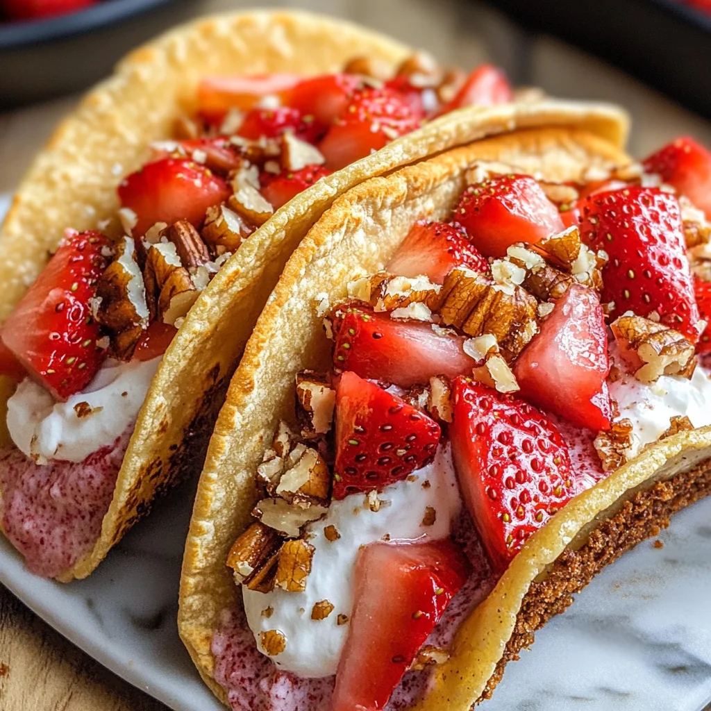 Strawberry Crunch Cheesecake Tacos
