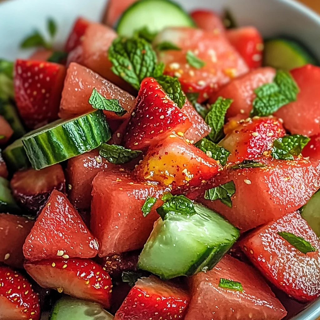 Strawberry Watermelon Salad with Refreshing Honey